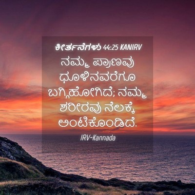 Picture 04 - ಕೀರ್ತನೆಗಳು 44:25 KANIRV - ನಮ್ಮ ಪ್ರಾಣವು - Bible Verse Picture
