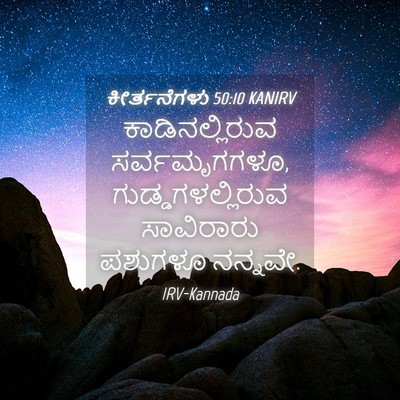Picture 04 - ಕೀರ್ತನೆಗಳು 50:10 KANIRV - ಕಾಡಿನಲ್ಲಿರುವ - Bible Verse Picture