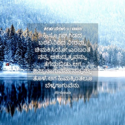 Picture 04 - ಕೀರ್ತನೆಗಳು 51:7 KANIRV - ಹಿಸ್ಸೋಪ್ ಗಿಡದ - Bible Verse Picture
