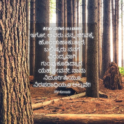 Picture 04 - ಕೀರ್ತನೆಗಳು 59:3 KANIRV - ಇಗೋ, ಅವರು ನನ್ನ - Bible Verse Picture