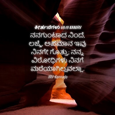 Picture 04 - ಕೀರ್ತನೆಗಳು 69:19 KANIRV - ನನಗುಂಟಾದ ನಿಂದೆ, - Bible Verse Picture