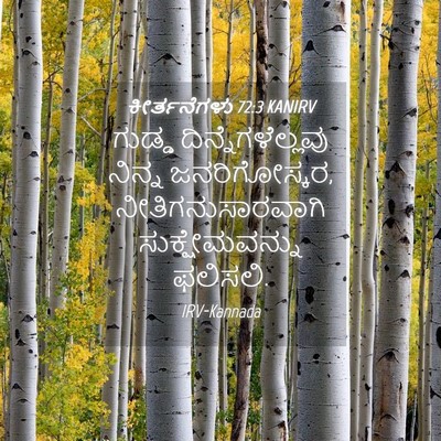 Picture 04 - ಕೀರ್ತನೆಗಳು 72:3 KANIRV - ಗುಡ್ಡ - Bible Verse Picture