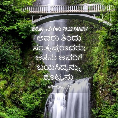 Picture 04 - ಕೀರ್ತನೆಗಳು 78:29 KANIRV - ಅವರು ತಿಂದು - Bible Verse Picture