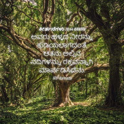 Picture 04 - ಕೀರ್ತನೆಗಳು 78:44 KANIRV - ಅವರು ಹಳ್ಳದ - Bible Verse Picture