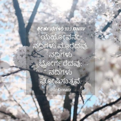 Picture 04 - ಕೀರ್ತನೆಗಳು 93:3 KANIRV - ಯೆಹೋವನೇ, ನದಿಗಳು - Bible Verse Picture