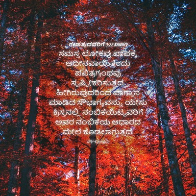 Picture 04 - ಗಲಾತ್ಯದವರಿಗೆ 3:22 KANIRV - ಸಮಸ್ತ ಲೋಕವು - Bible Verse Picture