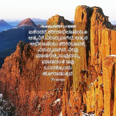 Picture 04 - ಗಲಾತ್ಯದವರಿಗೆ 5:17 KANIRV - ಏಕೆಂದರೆ - Bible Verse Picture
