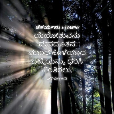 Picture 04 - ಜೆಕರ್ಯನು 3:3 KANIRV - ಯೆಹೋಶುವನು ದೇವದೂತನ - Bible Verse Picture