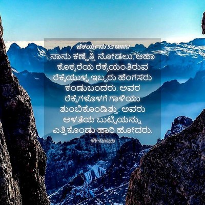 Picture 04 - ಜೆಕರ್ಯನು 5:9 KANIRV - ನಾನು ಕಣ್ಣೆತ್ತಿ - Bible Verse Picture