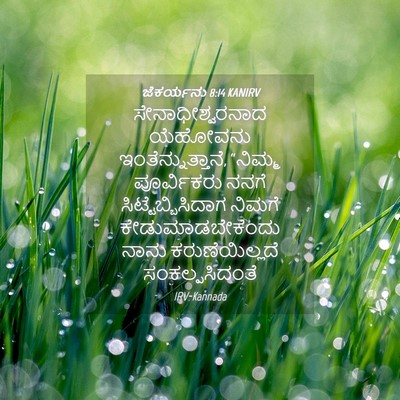 Picture 04 - ಜೆಕರ್ಯನು 8:14 KANIRV - ಸೇನಾಧೀಶ್ವರನಾದ - Bible Verse Picture
