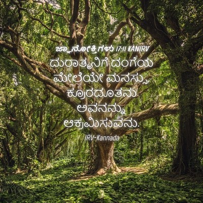 Picture 04 - ಜ್ಞಾನೋಕ್ತಿಗಳು 17:11 KANIRV - ದುರಾತ್ಮನಿಗೆ ದಂಗೆಯ - Bible Verse Picture