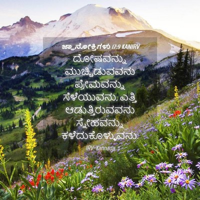 Picture 04 - ಜ್ಞಾನೋಕ್ತಿಗಳು 17:9 KANIRV - ದೋಷವನ್ನು - Bible Verse Picture