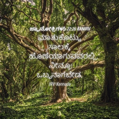 Picture 04 - ಜ್ಞಾನೋಕ್ತಿಗಳು 22:26 KANIRV - ಮಾತುಕೊಟ್ಟು - Bible Verse Picture