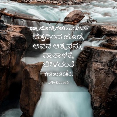 Picture 04 - ಜ್ಞಾನೋಕ್ತಿಗಳು 23:14 KANIRV - ಬೆತ್ತದಿಂದ ಹೊಡೆ, - Bible Verse Picture