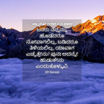 Picture 04 - ಜ್ಞಾನೋಕ್ತಿಗಳು 23:35 KANIRV - ಜನರು ನನ್ನನ್ನು - Bible Verse Picture