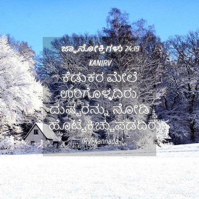 Picture 04 - ಜ್ಞಾನೋಕ್ತಿಗಳು 24:19 KANIRV - ಕೆಡುಕರ ಮೇಲೆ - Bible Verse Picture