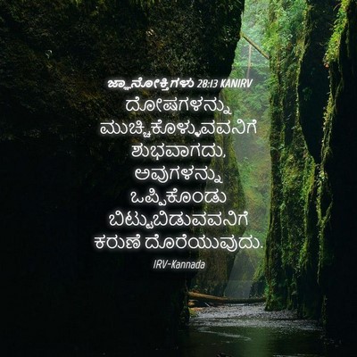 Picture 04 - ಜ್ಞಾನೋಕ್ತಿಗಳು 28:13 KANIRV - ದೋಷಗಳನ್ನು - Bible Verse Picture