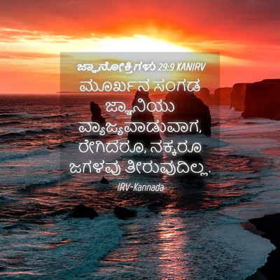 Picture 04 - ಜ್ಞಾನೋಕ್ತಿಗಳು 29:9 KANIRV - ಮೂರ್ಖನ ಸಂಗಡ - Bible Verse Picture