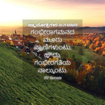 Picture 04 - ಜ್ಞಾನೋಕ್ತಿಗಳು 30:29 KANIRV - ಗಂಭೀರಾಗಮನದ ಮೂರು - Bible Verse Picture