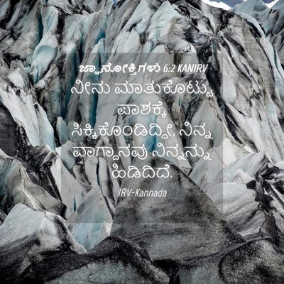 Picture 04 - ಜ್ಞಾನೋಕ್ತಿಗಳು 6:2 KANIRV - ನೀನು ಮಾತುಕೊಟ್ಟು - Bible Verse Picture