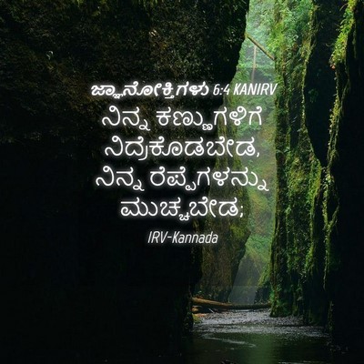 Picture 04 - ಜ್ಞಾನೋಕ್ತಿಗಳು 6:4 KANIRV - ನಿನ್ನ ಕಣ್ಣುಗಳಿಗೆ - Bible Verse Picture