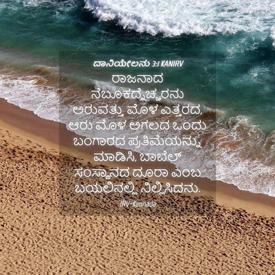 Picture 04 - ದಾನಿಯೇಲನು 3:1 KANIRV - ರಾಜನಾದ - Bible Verse Picture