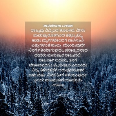 Picture 04 - ದಾನಿಯೇಲನು 4:32 KANIRV - ರಾಜ್ಯವು ನಿನ್ನಿಂದ - Bible Verse Picture