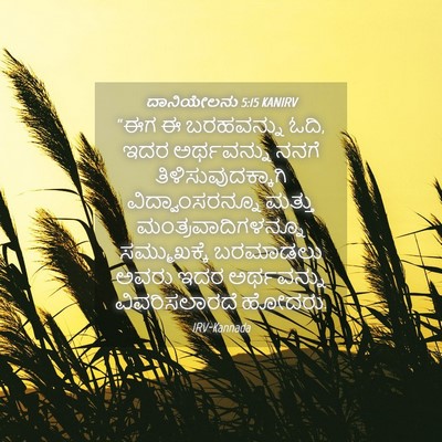 Picture 04 - ದಾನಿಯೇಲನು 5:15 KANIRV - “ಈಗ ಈ ಬರಹವನ್ನು ಓದಿ, - Bible Verse Picture