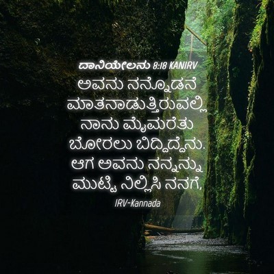 Picture 04 - ದಾನಿಯೇಲನು 8:18 KANIRV - ಅವನು ನನ್ನೊಡನೆ - Bible Verse Picture