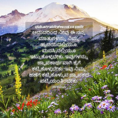 Picture 04 - ಧರ್ಮೋಪದೇಶಕಾಂಡ 11:18 KANIRV - ಆದುದರಿಂದ ನೀವು ಈ - Bible Verse Picture