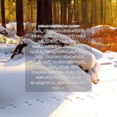 Picture 04 - ಧರ್ಮೋಪದೇಶಕಾಂಡ 12:18 KANIRV - ನಿಮ್ಮ ದೇವರಾದ - Bible Verse Picture