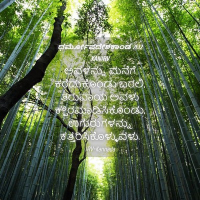Picture 04 - ಧರ್ಮೋಪದೇಶಕಾಂಡ 21:12 KANIRV - ಅವಳನ್ನು ಮನೆಗೆ - Bible Verse Picture