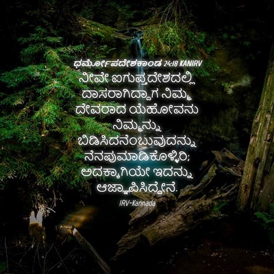 Picture 04 - ಧರ್ಮೋಪದೇಶಕಾಂಡ 24:18 KANIRV - ನೀವೇ - Bible Verse Picture