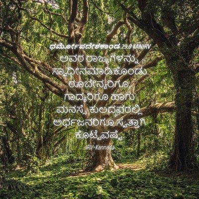 Picture 04 - ಧರ್ಮೋಪದೇಶಕಾಂಡ 29:8 KANIRV - ಅವರ ರಾಜ್ಯಗಳನ್ನು - Bible Verse Picture