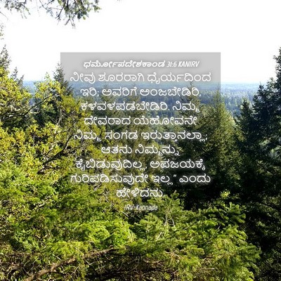 Picture 04 - ಧರ್ಮೋಪದೇಶಕಾಂಡ 31:6 KANIRV - ನೀವು ಶೂರರಾಗಿ - Bible Verse Picture