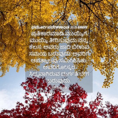 Picture 04 - ಧರ್ಮೋಪದೇಶಕಾಂಡ 32:35 KANIRV - ಪ್ರತಿಕಾರಮಾಡಿ - Bible Verse Picture