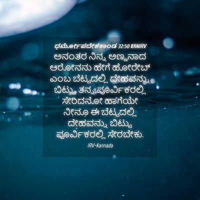 Picture 04 - ಧರ್ಮೋಪದೇಶಕಾಂಡ 32:50 KANIRV - ಅನಂತರ ನಿನ್ನ - Bible Verse Picture