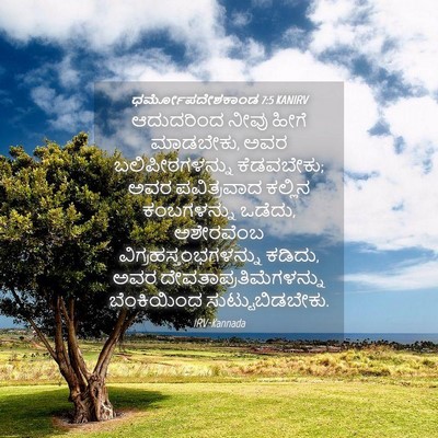 Picture 04 - ಧರ್ಮೋಪದೇಶಕಾಂಡ 7:5 KANIRV - ಆದುದರಿಂದ ನೀವು - Bible Verse Picture