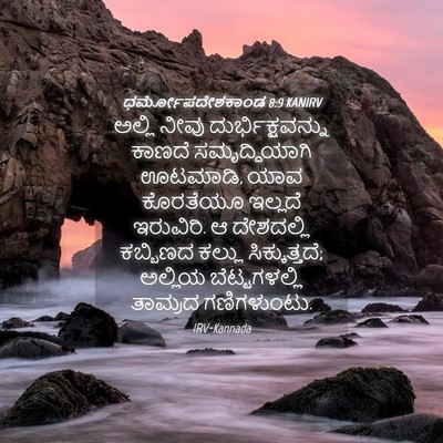 Picture 04 - ಧರ್ಮೋಪದೇಶಕಾಂಡ 8:9 KANIRV - ಅಲ್ಲಿ ನೀವು - Bible Verse Picture