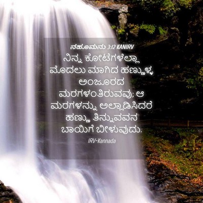 Picture 04 - ನಹೂಮನು 3:12 KANIRV - ನಿನ್ನ ಕೋಟೆಗಳೆಲ್ಲಾ - Bible Verse Picture
