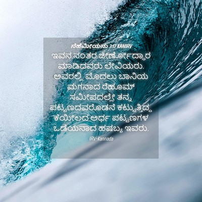 Picture 04 - ನೆಹೆಮೀಯನು 3:17 KANIRV - ಇವನ ನಂತರ - Bible Verse Picture