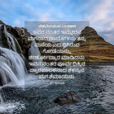 Picture 04 - ನೆಹೆಮೀಯನು 3:29 KANIRV - ಇವರ ನಂತರ ಇಮ್ಮೇರನ - Bible Verse Picture