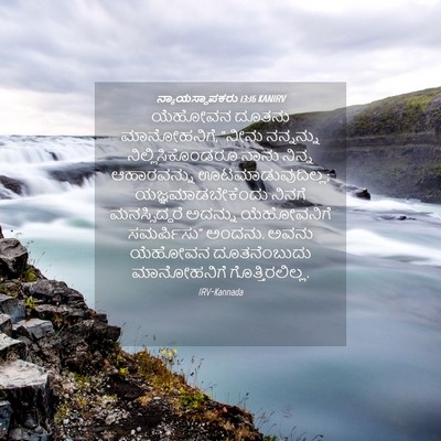 Picture 04 - ನ್ಯಾಯಸ್ಥಾಪಕರು 13:16 KANIRV - ಯೆಹೋವನ ದೂತನು - Bible Verse Picture