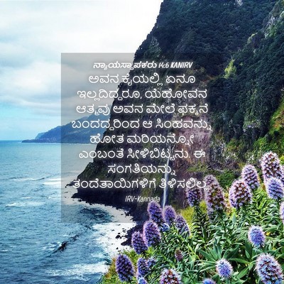 Picture 04 - ನ್ಯಾಯಸ್ಥಾಪಕರು 14:6 KANIRV - ಅವನ ಕೈಯಲ್ಲಿ ಏನೂ - Bible Verse Picture