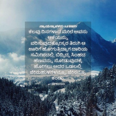 Picture 04 - ನ್ಯಾಯಸ್ಥಾಪಕರು 14:8 KANIRV - ಕೆಲವು ದಿನಗಳಾದ - Bible Verse Picture