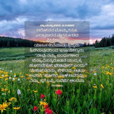 Picture 04 - ನ್ಯಾಯಸ್ಥಾಪಕರು 20:28 KANIRV - ಆರೋನನ ಮೊಮ್ಮಗನೂ, - Bible Verse Picture