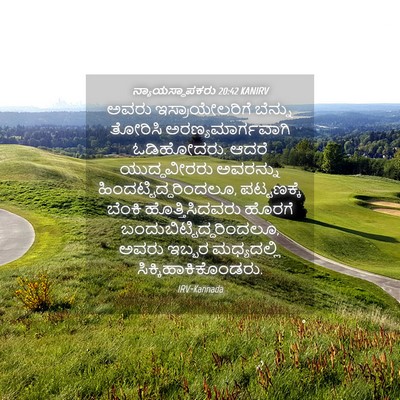 Picture 04 - ನ್ಯಾಯಸ್ಥಾಪಕರು 20:42 KANIRV - ಅವರು ಇಸ್ರಾಯೇಲರಿಗೆ - Bible Verse Picture