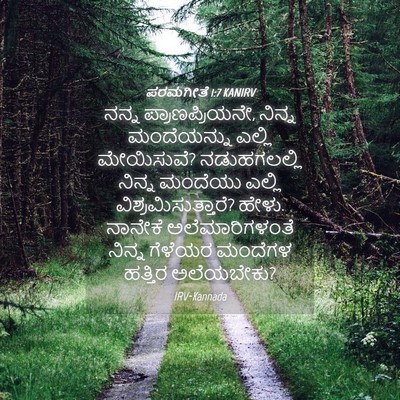 Picture 04 - ಪರಮಗೀತೆ 1:7 KANIRV - ನನ್ನ - Bible Verse Picture