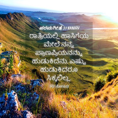 Picture 04 - ಪರಮಗೀತೆ 3:1 KANIRV - ರಾತ್ರಿಯಲ್ಲಿ - Bible Verse Picture