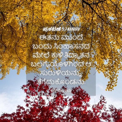 Picture 04 - ಪ್ರಕಟಣೆ 5:7 KANIRV - ಈತನು ಮುಂದೆ ಬಂದು - Bible Verse Picture